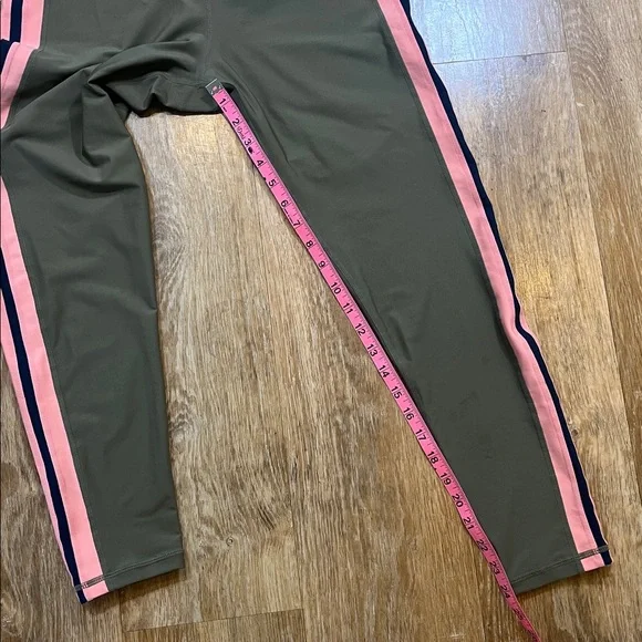 The Upside Papillon High-Rise Striped Leggings Olive Green Women's 10 EUC - Picture 12 of 16